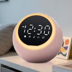Mee 2ou Smart Digital Alarm Clock with White Noise, 25 Sounds, Night Light, Snooze, Sleep Timer, Adjustable Volume & Brightness – Mains Powered Bedside Alarm Clock for Kids, Girls, Adults, Bedroom Use