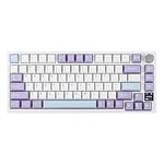 EPOMAKER Ajazz AK820 Pro 75% Gasket-mounted Mechanical Keyboard with TFT Screen, 3 Modes(Bluetooth 5.1/2.4G Wireless & Type-C Wired), Sound Dampening Foams (White Purple, Ajazz Flying Fish Switch)