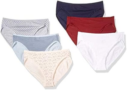 Amazon Essentials Women's Cotton High Leg Brief Underwear (Available in Plus Size), Pack of 6, Warm/Cool Colors, X-Large