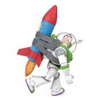 Mattel Disney and Pixar Toy Story Buzz Lightyear 12-in Scale Action Figure Toy with Rocket & 20 Plus Phrases & Sounds, Rocket Rescue Pack Buzz Pack, HTR73