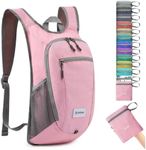 G4Free 10L Hiking Backpack Lightweight Packable Hiking Daypack Small Travel Outdoor Foldable Shoulder Bag(Pink)