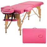 BestMassage Massage Table Massage Bed Spa Bed 73” Long Portable 2 Folding W/Carry Case Table Height Adjustable Salon Bed Face Cradle Bed