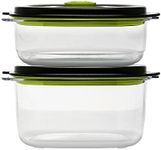 FoodSaver Sunbeam 3 and 5 Preserve and Marinate Container Set, Black/Clear (2 Piece)