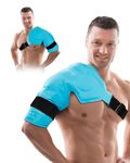 Comfytemp Shoulder Ice Pack for Injuries Reusable Gel Ice Wrap, Shoulder Ice Pack Rotator Cuff Hot Cold Pack, Shoulder Ice Pack Wrap for Sports Injuries