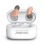 JINGHAO Hearing Aids Rechargeable Personal Hearing Amplifier Device PSAP for Seniors and Adults Daily Living with Charging Case