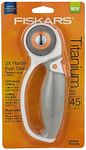Fiskars 01-005874 Titanium Softgrip Comfort Loop Handle Rotary Cutter, 45mm, Gray