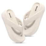 DOCTOR HEALTH SUPER SOFT Women's Cream Flip-Flops Slippers | Flip-Flops | Women's & Girl's Slippers | Comfortable & Lightweight | Soft Foot Massager | All Day Wear Flip-Flops Slipper