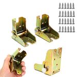 Self Locking Folding Hinge Table Leg Extender, DIY Foldable Work Table Leg Bracket, Locking Hinge Color Bed Foot, for Folding Foot Support(4PCS)