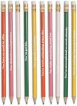 ban.do Write On Colorful Pencil Set of 10, Pre-Sharpened #2 Graphite Pencils for School/Office, Compliments 2.0
