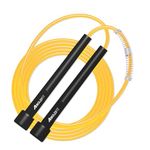 Boldfit Skipping Rope for Men and Women Jumping Rope With Adjustable Height Speed Skipping Rope for Exercise, Gym, Sports Fitness Adjustable Jump Rope Black-Golden