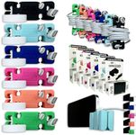 CordBrick 6pk Weighted Cord Holder for Nightstand - Phone Charger Cable Management for Travel - Phone Accessory Stocking Stuffers for Adults - Multipurpose Gift for Home, Office, Assorted