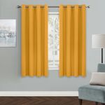 MYSKY HOME Blackout Curtains for Bedroom, Grommet Room Darkening Curtains, Amazing Triple Weave Thermal Insulated Curtains, Set of 1 Curtain Panel ( 52 x 63 Inch, Mustard Yellow )