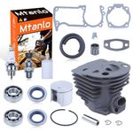 Mtanlo For Husqvarna 51 55, 55 Rancher For Chainsaw, 46mm Cylinder Kit, 503609171, 505275719, 537127901, 501761802, 501768301