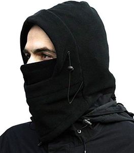 Motoway Men's Full Cover Fleece Thermal Windproof Outdoor Winter Face Mask Balaclava for Hiking, Camping, Cycling, Skiing, Snowboarding Black, Free Size Pack of 1