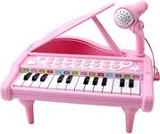 Amy & Benton Toddler Piano Toy Keyboard for Kids 24 Keys Pink Birthday Gift Toys for Baby