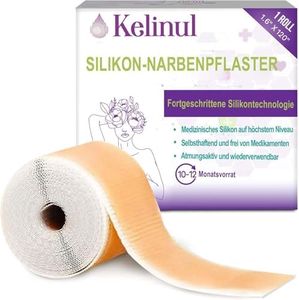 Silicone Scar Sheets(1.6 x 120"Roll-3M) Silicone Scar Tape for Scars, Reusable, Washable, 10-12 Month Supply