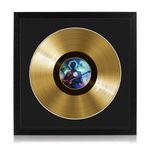 12" Vinyl Record Album, Picture Disc Display Frame With Black or White Mount (Black Mount)