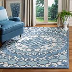 Carpet Campus Rugs USA Persian Modern Interior Expression Carpets for Home Living Room (5 x 7 Feet, Light Blue)