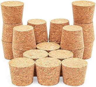 Juvale 20 Pack Size 16 Large Tapered Corks for Crafts, DIY Art Projects, Stoppers for Wine, Beer Bottles (1.34 x 1 x 1.1 In)