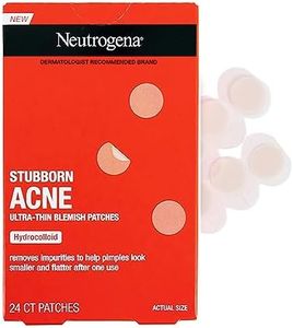 Neutrogena Stubborn Acne Pimple Patches, Acne Treatment for Face, Ultra-Thin Hydrocolloid Spot Stickers Provide Optimal Healing for Pimples, 24 Patches