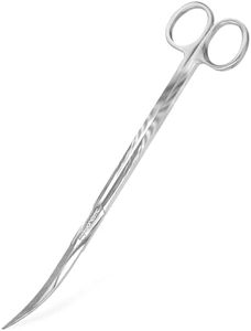 VORESTIC Long Aquarium Scissors for Plants 9.8 inches, Aquascaping Scissors Curved, Aquarium Plant Trimmer, Aquascape Tools, Terrarium Tools for Plants