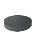 EechicSpace Waterproof Round Dog Bed Grey Velvet Orthopedic Egg Crate Foam Pad 30 Inch