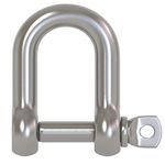 1 Pcs 14mm Screw Pin Anchor Shackle 304 Stainless Steel D Ring Shackle 4/7 Inch for Wirerope Lifting, Ship Anchor, Rope Bracelets Or Construction, Vehicle