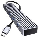 USB C 3.2 Hub, ORICO 4 Ports USB 3.2 Gen 2 USB C Adapter with 100W Power Delivery, 3 USB A Ports, 10Gbps USB Hub Multiport Adapter for Laptop, MacBook Air/Pro, iMac, and More Type C Devices