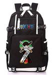 WANHONGYUE One Piece Roronoa Zoro Anime Backpack Student Schoolbag Laptop Book Bag Rucksack Casual Dayback Black-4