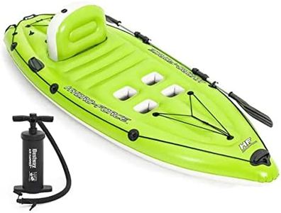 Bestway Hydro-Force inflatable kayak, Koracle Inflatable Boat Set For Fishing With Hand Pump And Paddle, 1 Person Capacity
