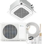 Senville 12000 BTU Ceiling Cassette Mini Split AC Heat Pump, 12000 BTU, 208/230V, Inverter