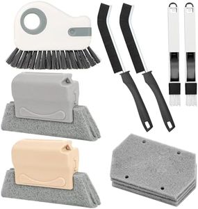 ZSMJAER Juego de 7 cepillos para intersticios y 3 hisopos de Repuesto, Cepillo Suave, Cepillo de Limpieza, Ideal para el baño, el Inodoro, la Cocina o Cualquier Ranura de Ventana