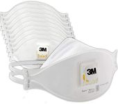 3M Aura Particulate Disposable Respirator 9211+ with Cool Flow Valve, N95, Smoke, Grinding, Sanding, Sawing, Sweeping, Woodworking, Dust, 10/Pack