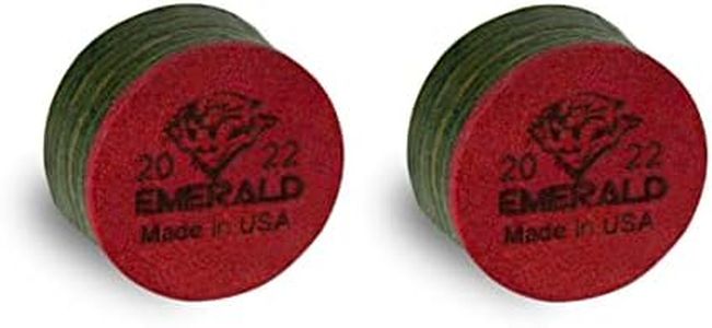Tiger EMERALD Laminated Billiard CUE TIPS 2 (two) pcs - 13 or 14 mm (13 mm)