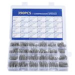 Compression Springs Assortment Kit, 390 Pcs 24 Different Sizes Stainless Steel Springs, Spring Assortment for Shop and Home Repairs