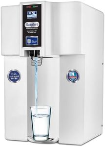 KENT Sapphire RO Water Purifier|RO+UF+Inline UV+Alkaline+TDS Control+UV LED in Tank | Fully Automatic On & OFF Operation|.0001 Micron RO Membrane|20 LPH| 8L| Ideal For Borewell/Tanker/Municipal Water