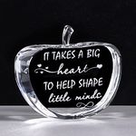 Movdyka Crystal Apple Teacher Appreciation Gifts for Women Men, Laser Engraved Best Teacher Gifts for Women on Retirement Graduation Christmas, Office Desk Decor & Paperweight - 3.9inches