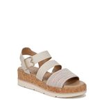 Dr. Scholl's Women's Once Twice Espadrille Platform Wedge Sandal, Multi Woven Fabric, 9.5