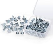 Steel Roofing Felt Pin (Pack of 100), Galvanised Roofing Felt Nails, Countersunk Head, Felt Nails, Suitable for Shed Roof, Roofing Felt, Slate Plates, Clout Nails, Silver