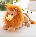 Tickles Sleeping Jungle Lion Jack Soft Stuffed Plush Animal Toy for Kids Room (Size: 40 cm Color: Brown)