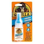 Gorilla Super Glue Liquid, Fast-Setting, Versatile Cyanoacrylate Glue, Anti-Clog Cap, Flow Control Formula, Clear, 0.53oz/15g, (Pack of 1) 112381