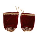 The Bride Made Velvet Cloth Punjabi Dulhan Chuda Covers (Maroon)