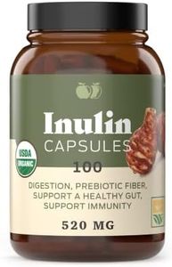 Complete Natural Products Organic Inulin Capsules - 520mg 100 Pills, Organic Jerusalem Artichoke Inulin Capsules