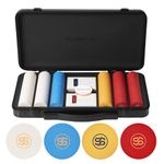 SLOWPLAY Godel Ceramic Poker Chips Set for Texas Hold'em, 300 PCS [Blank Chips], 39mm & 10g Each | Features a High-end Chip case with Extra Durable German Polycarbonate Shell