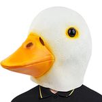 CreepyParty Call Duck Mask Head Animal Latex Full Head Realistic Masks Fancy Dress for Halloween Carnival Costume Party