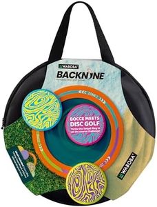 Waboba Backnine Nomadic Disc Golf - Frisbee Throwing Flying Target Game - Portable Outdoor Garden Beach Set with 4 Wingman Discs - Summer Bocce Game for Families