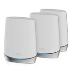 NETGEAR Orbi RBK753S High-Performance Whole Home Mesh WiFi System 3-Pack Includes 1 Router & 2 Satellites White