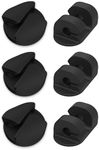 Scosche CMAA2R-6PKRP 6 Pack Adhesive Cable Management Clip Kit in Two Styles, Cord Organizer, Wire Holder for Desk, Nightstand, Phone Charger, Computer, Home, Office, Car, Black