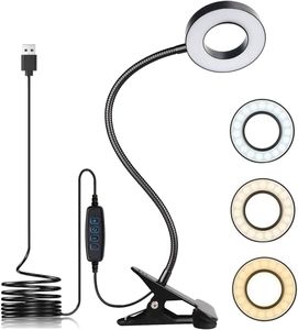KNAMKY USB LED Desk Lamp – Adjustable Black Table Light