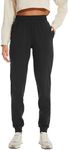 HOdo 32"/34"/36" Inseam Womens Tall Sweatpants Fleece Lined Long Joggers Workout Pants with Pockets, Black, Large